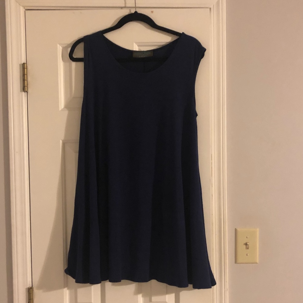 Navy T-shirt swing dress